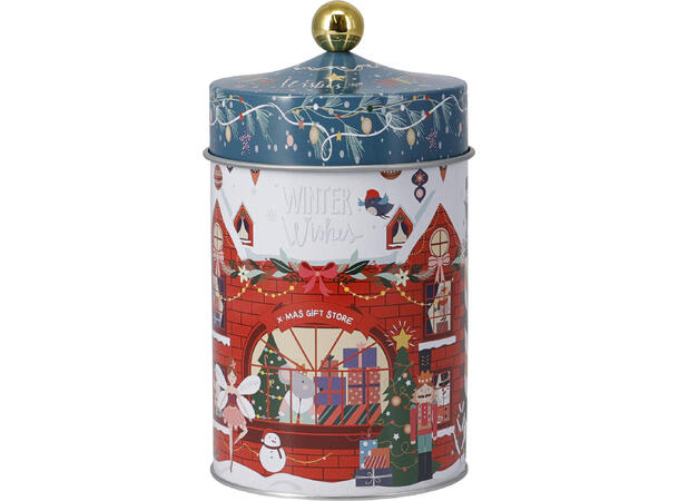 Metallboks Jul Blå Grønn 10x18cm 2 ass 