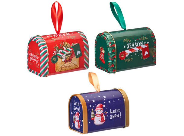 Metallboks Jul Postkasse 4ass 11,5x7,5x7,5cm 