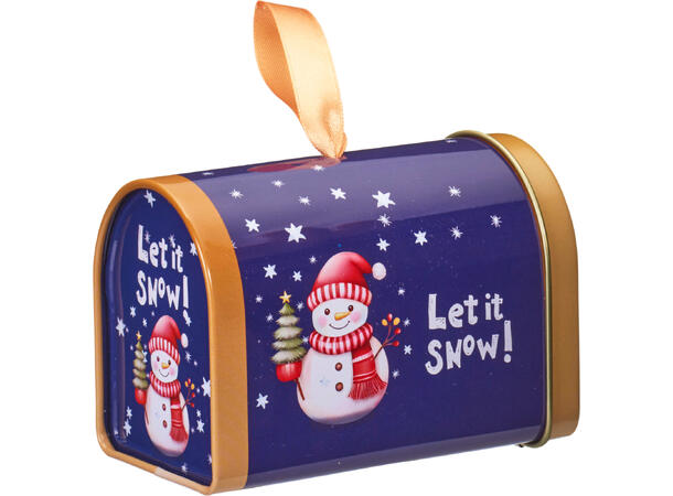 Metallboks Jul Postkasse 4ass 11,5x7,5x7,5cm 