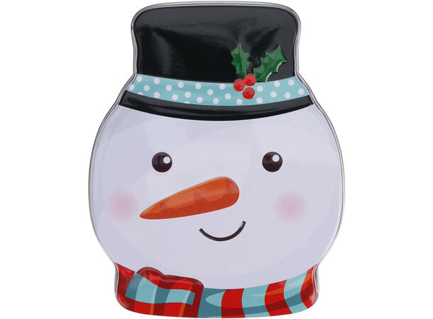 Metallboks nisse snø  12x9,5x1,8cm 3ass Display 18stk Vekt 44gr 