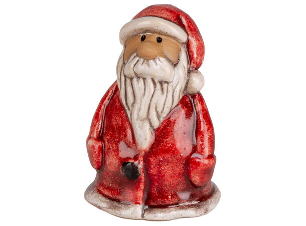 Nisse stående rød keramikk h: 8cm 