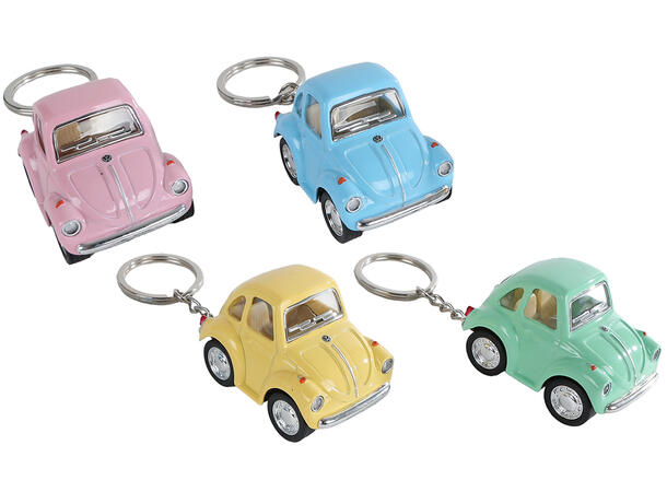 Nøkkelring VW boble pastell 4ass Display 12stk Med opptrekk. Kinsmart 