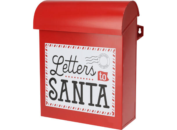 Postkasse julepost metall 24x29cm 3ass Vekt:550gram 