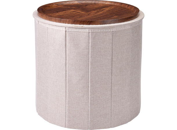 Puff med oppbevaring 43x43cm MDF plate til topp, kan snus 
