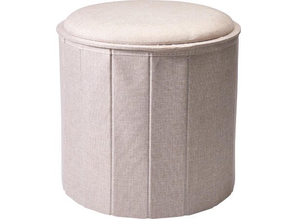 Puff med oppbevaring 43x43cm MDF plate til topp, kan snus 