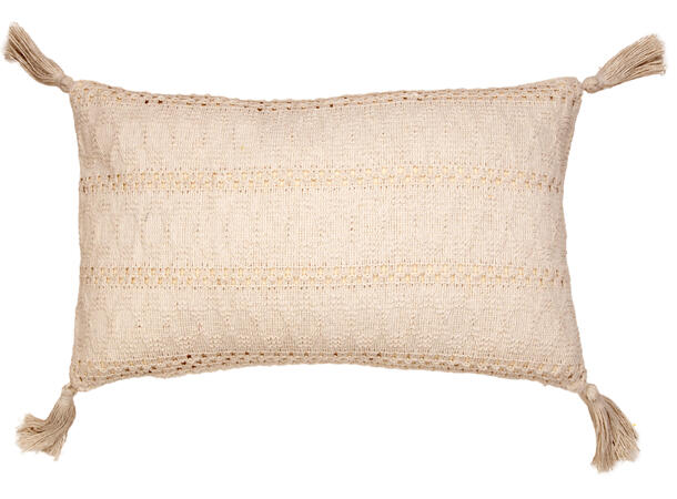 Pute 30x50cm m/trekk vevd bom/lin hvit Pute fjær/dun 700gram fyllvekt 32x52cm 