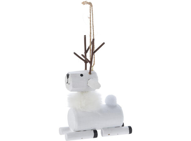 Reinsdyr henge tre m/pels 14cm 8ass Display 16stk 