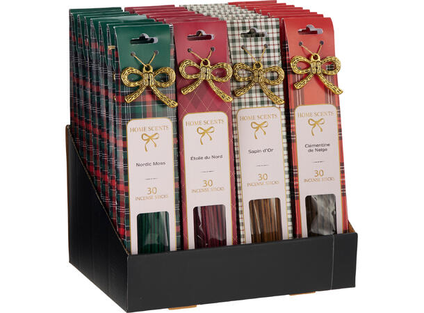Røkelsespinner 30stk m/holder 4ass Display 32pk 6,5x3,5x16,5cm 