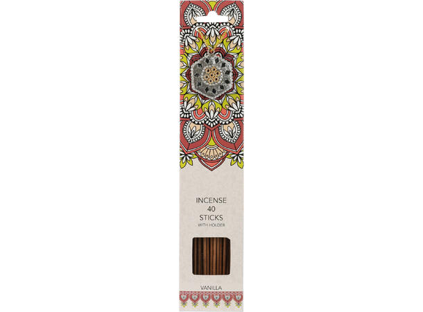 Røkelsespinner 40stk m/holder 6ass duft Display med 48 stk (6x8) 