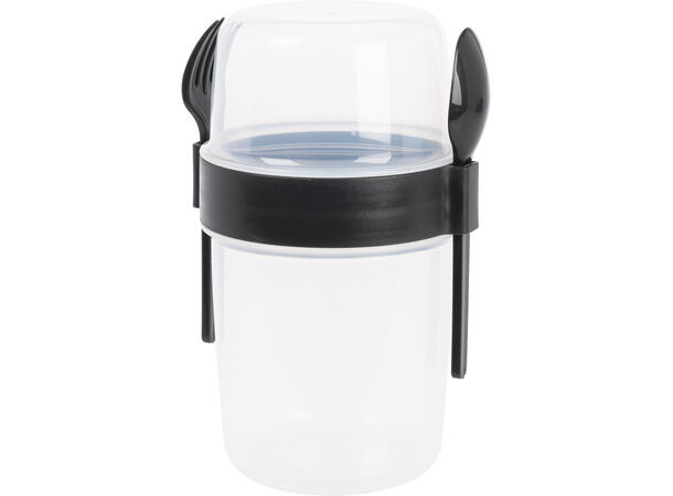 Salatbeger boks 1,1L 18cm m/bestikk 4ass Display 12stk 