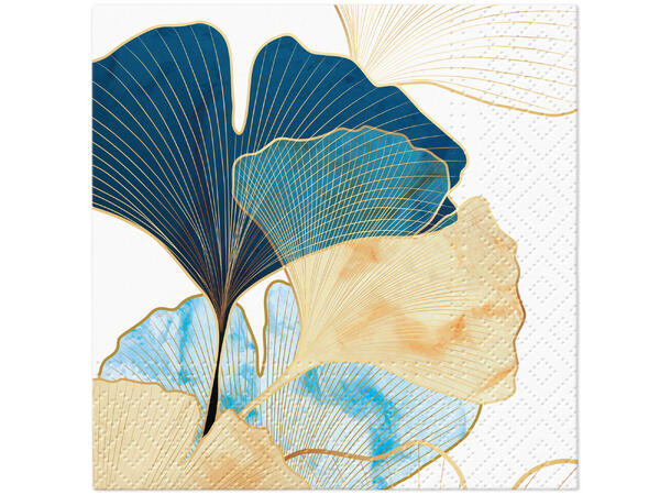 Serviett Blader abstrakt Lunsjserviett 20 stk 3-lags 33x33cm 