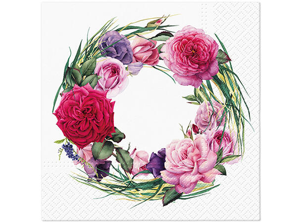 Serviett Gorgeous Wreath Lunsjserviett 20 stk 3-lags 33x33cm 