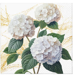 Serviett Hortensia hvit Lunsjserviett 20 stk 3-lags 33x33cm
