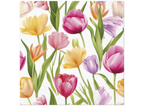 Serviett Tulipandrøm Lunsjserviett 20 stk 3-lags 33x33cm 