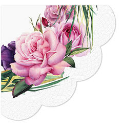 Serviett rund Gorgeous Wreath Rund 12 stk 3-lags d:32cm