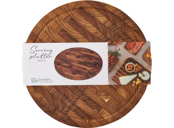 Skjærefjøl brun teak 28x28cm Vekt: 900gram 