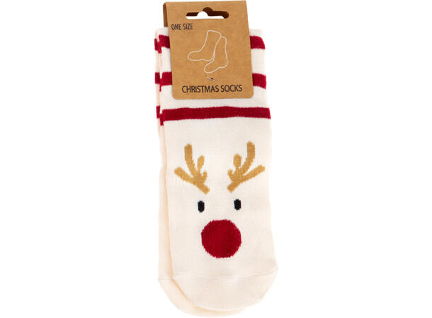 Sokk julemotiv 32x8cm 8ass design Display 48par 100% Polyester One size 