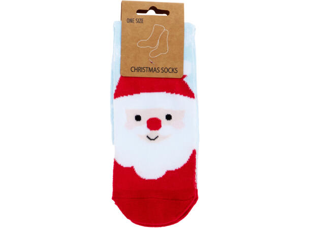 Sokk julemotiv 32x8cm 8ass design Display 48par 100% Polyester One size 