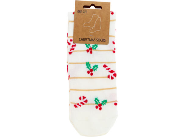 Sokk julemotiv 32x8cm 8ass design Display 48par 100% Polyester One size 