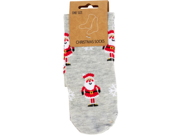 Sokk julemotiv 32x8cm 8ass design Display: 48 par 100% Polyester One size 