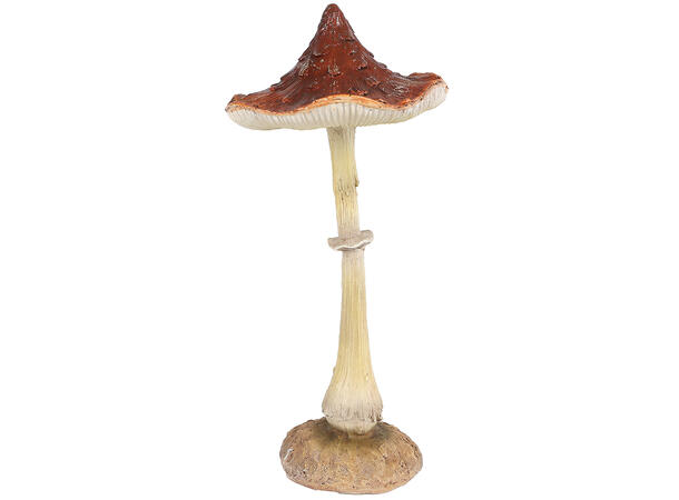 Sopp brun polyresin 11x11x23cm 