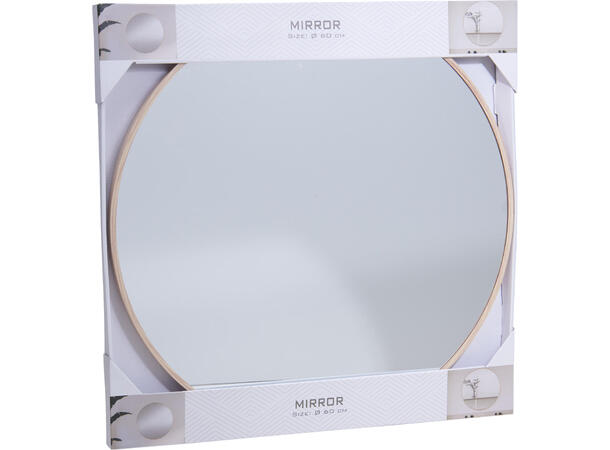 Speil lys trelook ramme 60cm Aluminium 