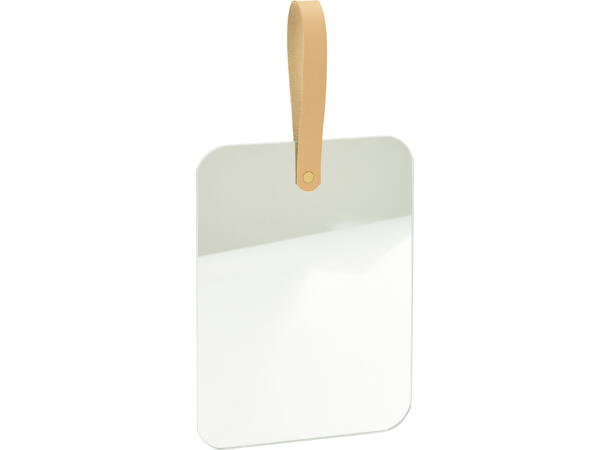Speil rektangulært PU-reim 34x24cm Vekt:690gram 
