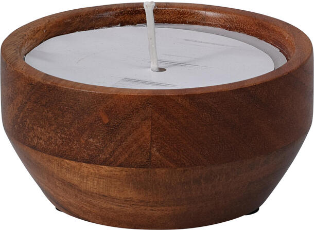 Stearinlys i krukke akasietre 10x5cm Brenntid 12t 