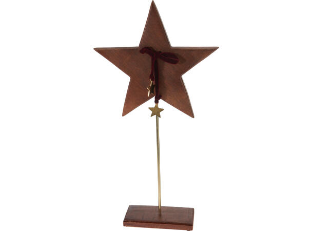 Stjerne mørk mango m/stjerne 50cm 2ass 