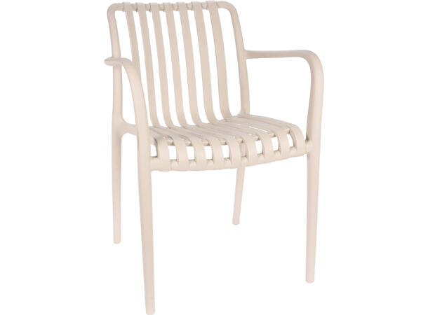 Stol hagestol beige PP 55x57x81cm UV-bestandig 