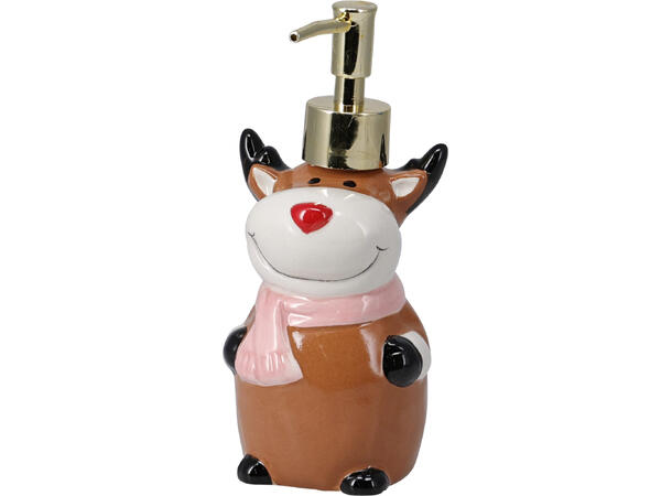 Såpepumpe jul keramikk 7,5x8,5x18cm 4ass 