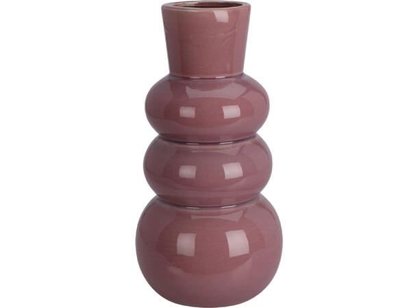 Vase bobler i stabel 13x25cm 3ass Forpk:6stk Rosa,beige,grønn Vekt:750gram 