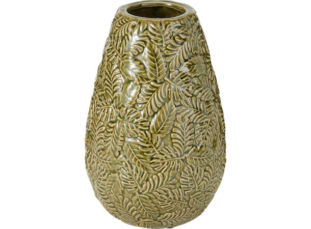 Vase høstblad keramikk 27,5cm 3ass 