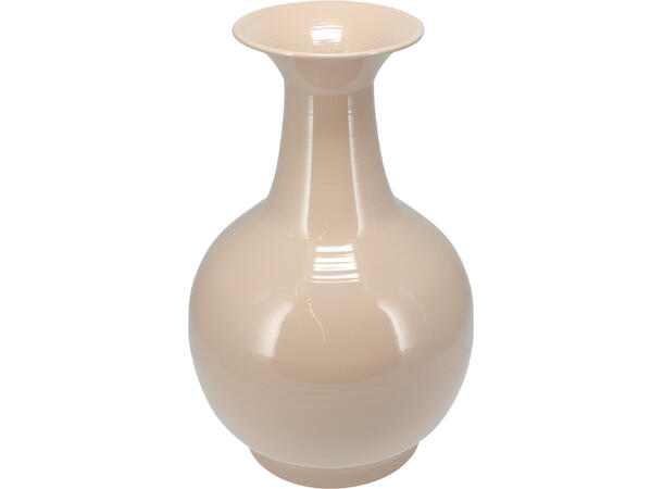 Vase shiny sandfarget metall 24x38cm Vekt:1300gram 