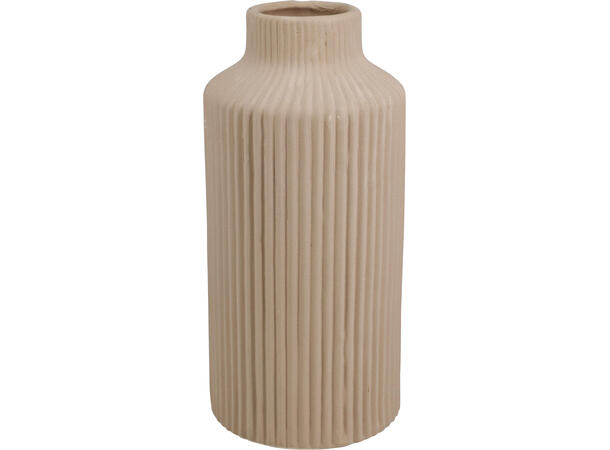 Vase stripet porselen 12x25cm 2ass 