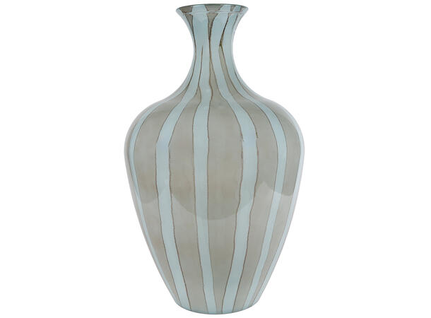Vase taupe/hvit glass 40x40x65cm Resirkulert 