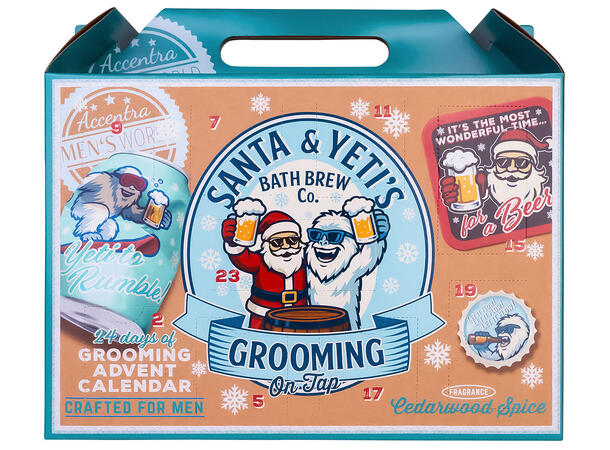 Adventskalender Nisse Beer 24 luker 31x14x28,5cm 