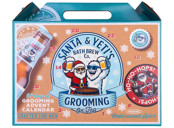 Adventskalender Nisse Beer 24 luker 31x14x28,5cm 