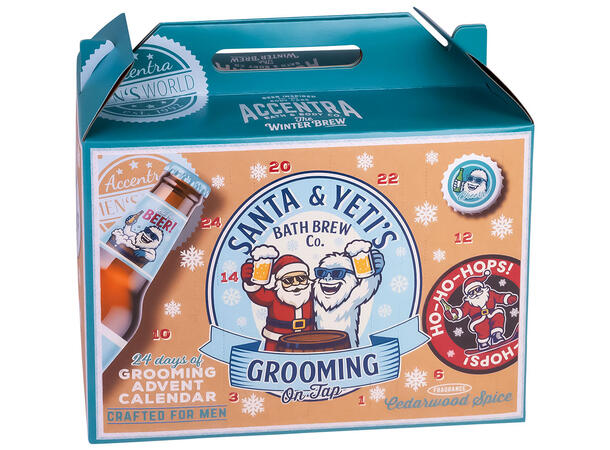 Adventskalender Nisse Beer 24 luker 31x14x28,5cm 