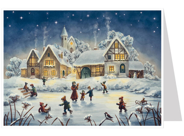 Adventskalender Postkort Antikk 50stk Display med 50stk 