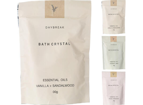 Badesalt Daybreak 250g 15x3x22cm 3ass Forpk 24stk 