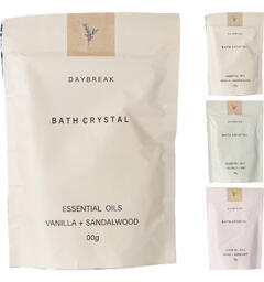 Badesalt Daybreak 250g 15x3x22cm 3ass Forpk 24stk