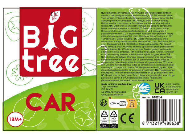 Big Tree Lekebiler i tre 12,5cm 4ass 