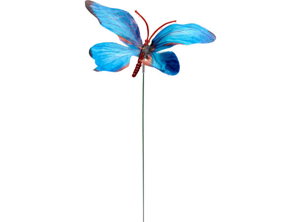 Blomsterpinne sommerfugl 30cm 6ass Display med 30stk 