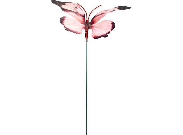 Blomsterpinne sommerfugl 30cm 6ass Display med 30stk 