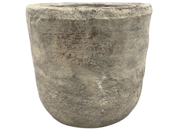 Blomsterpotte beige sement 19x16,5cm 