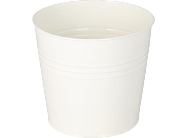 Blomsterpotte galvani. jern 17x15cm 5ass Vekt. 190g 