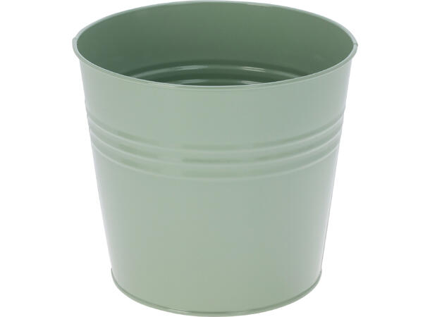 Blomsterpotte galvani. jern 17x15cm 5ass Vekt. 190g 