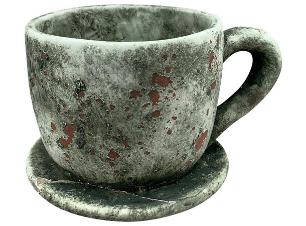 Blomsterpotte grå sement 15,5x11,5cm 