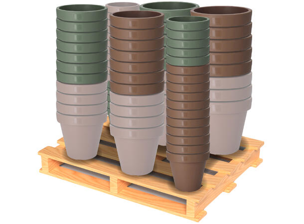 Blomsterpotte palle mix D:30-50cm 70stk Taupe/beige/grønn 